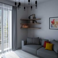 the idea of ​​a beautiful interior of a small living room picture