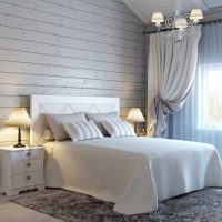 version of the modern bedroom interior in white color photo