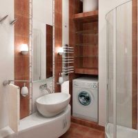 idea of an unusual design of a bathroom 4 sq.m picture