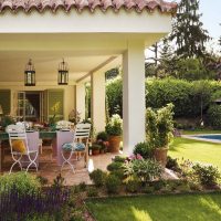 the idea of an unusual design of the courtyard photo