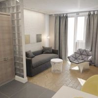 idea of an unusual style of a living room of 18 sq.m. picture