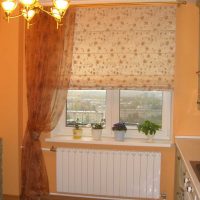 version du style insolite du salon avec rideaux romains photo