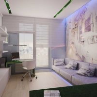 the idea of a bright style bedroom living room 20 sq.m. a photo