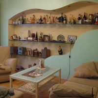 the idea of a beautiful bedroom interior of 18 sq.m. a photo