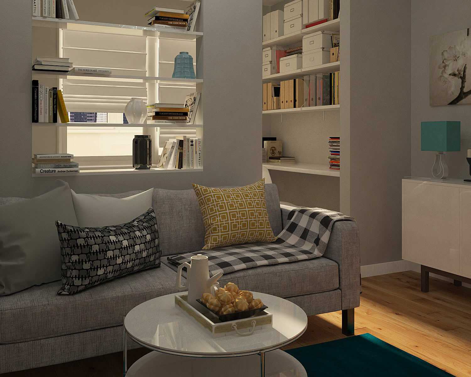 the idea of a bright style bedroom 18 sq.m.