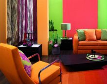 the idea of an unusual combination of color in the interior of a modern room picture
