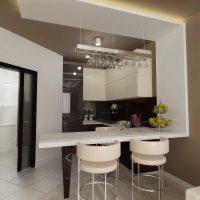 the idea of a bright kitchen design 9 sq.m photo