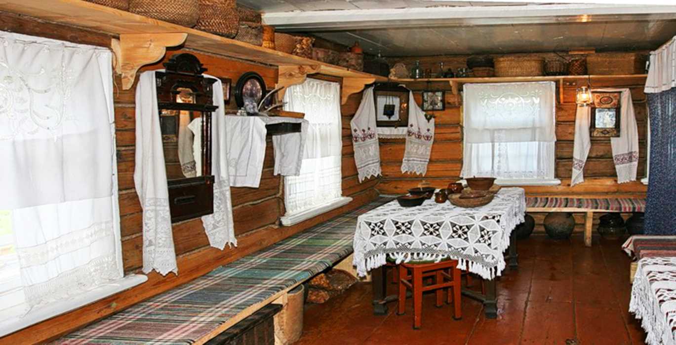 version of the use of the Russian style in a bright decor of the apartment