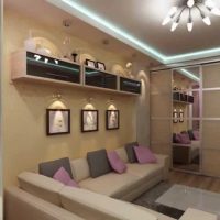 idea of unusual design of a two-room apartment photo