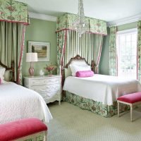 pink application in a bright room interior picture