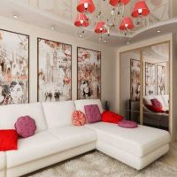 the idea of an unusual interior living room bedroom 20 sq.m. a photo