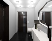 idea of ​​a beautiful interior of a modern hallway photo