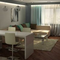 the idea of ​​a beautiful combination of color in the design of a modern photo room