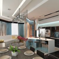 salon salle à manger cuisine