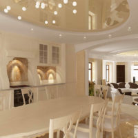 conception du plafond de la salle à manger du salon