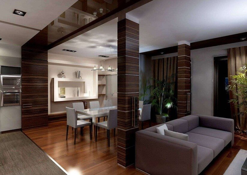 séparation des zones fonctionnelles de l'intérieur