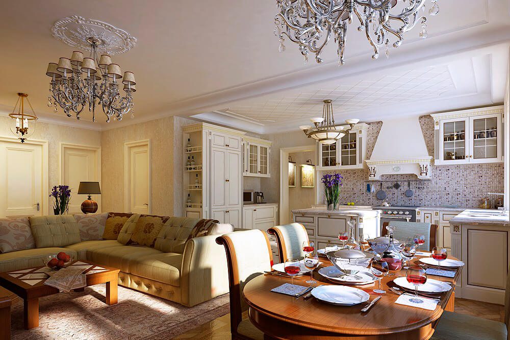 l'intérieur du salon de la cuisine salle à manger