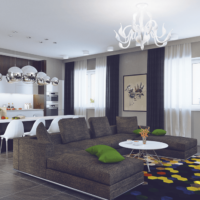 salon cuisine intérieur