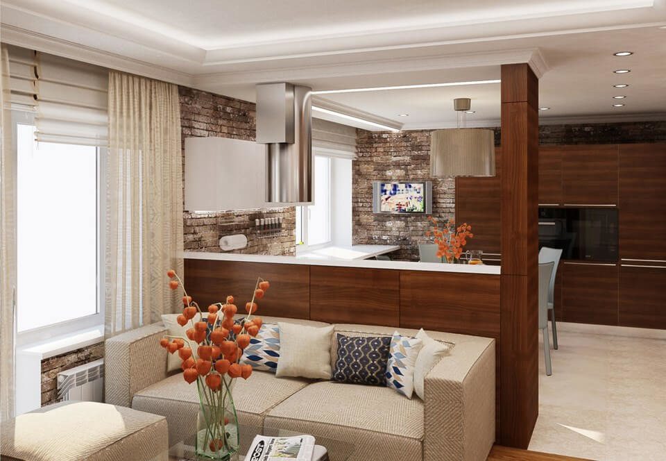 option intérieure de cuisine de salle à manger