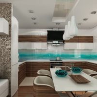 options de conception de cuisine de salle à manger