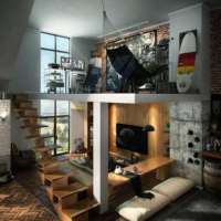 conception originale de l'escalier dans la maison