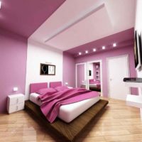 the idea of using bright lilac in the interior picture