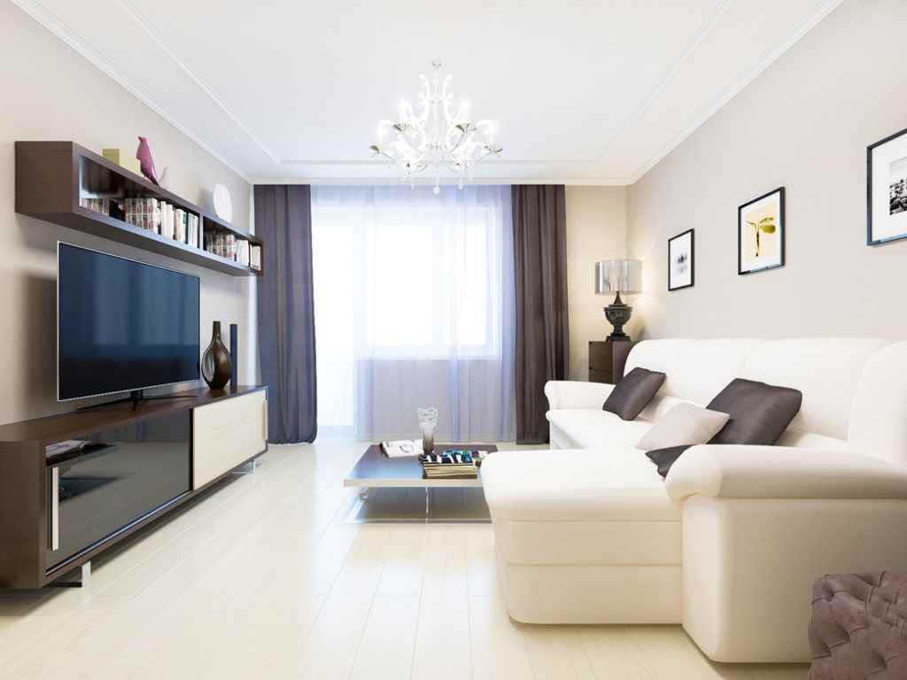 Un exemple d’intérieur de salon inhabituel de 15 m²