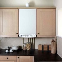 idea of an unusual interior of a kitchen with a geyser photo