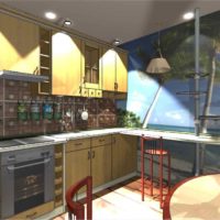 the idea of a beautiful kitchen design 7 sq.m picture