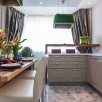 kitchen with balcony combined