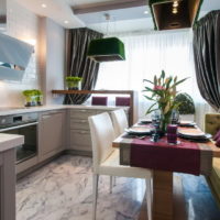 kitchen combined with a balcony photo