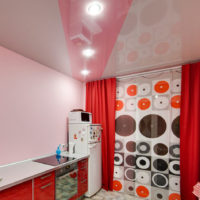 kitchen 3 sq. meters with stretch ceiling