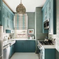 the idea of a bright kitchen design 7 sq.m picture