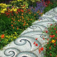 the idea of using bright garden paths photo