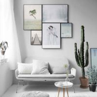 Un exemple de salon de style lumineux photo de 15 m²