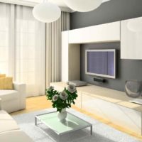 Un exemple de style lumineux d'un salon est de 15 m²