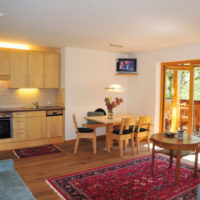 kitchen combined with a balcony