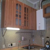 idea of a bright style kitchen with a gas water heater picture