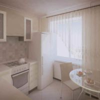 the idea of a bright style kitchen 7 sq.m picture