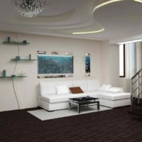 variante de l'intérieur lumineux du salon photo 15 m²