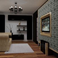 variante de l'intérieur insolite du salon photo 15 m²