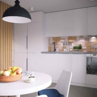 the idea of an unusual kitchen design 7 sq.m picture