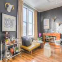 wallpaper design in the apartment photo