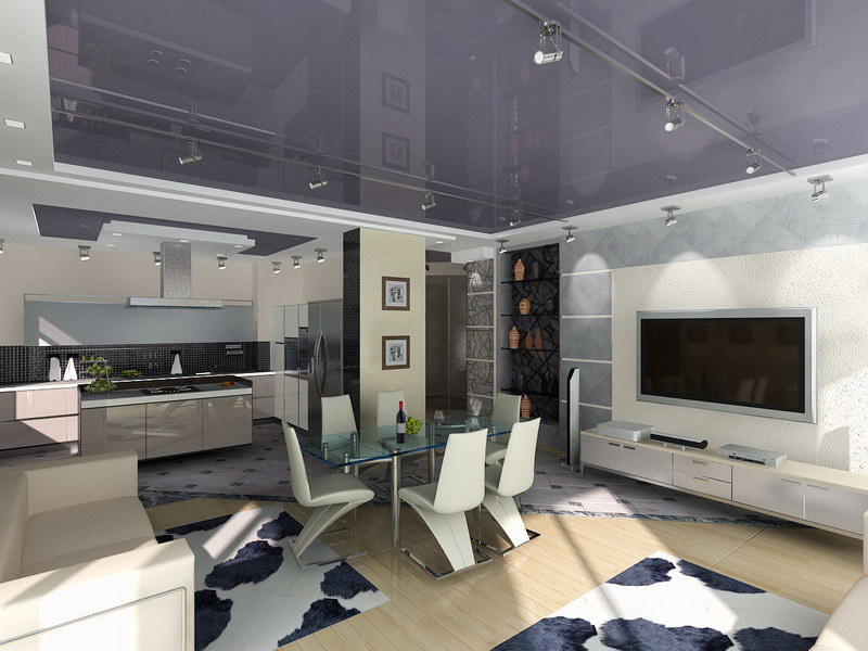 plafond du salon techno