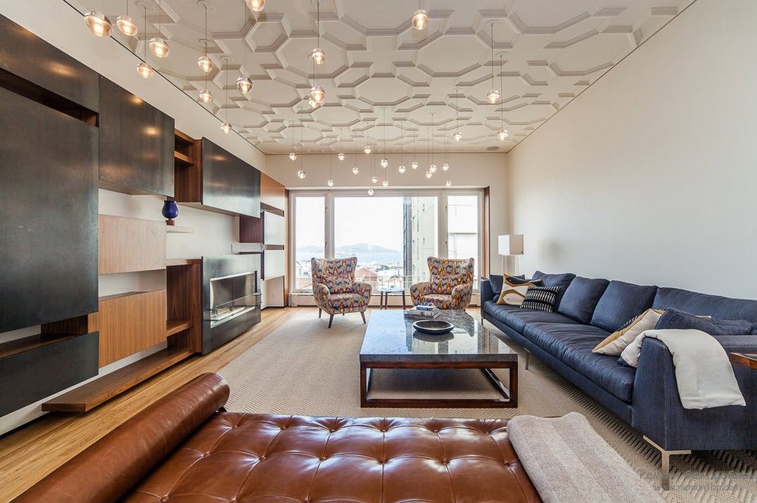 conception de plafond de salon