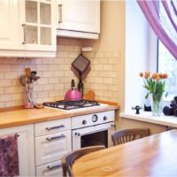 kitchen in Khrushchev increased