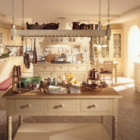 intérieur de cuisine de style campagnard