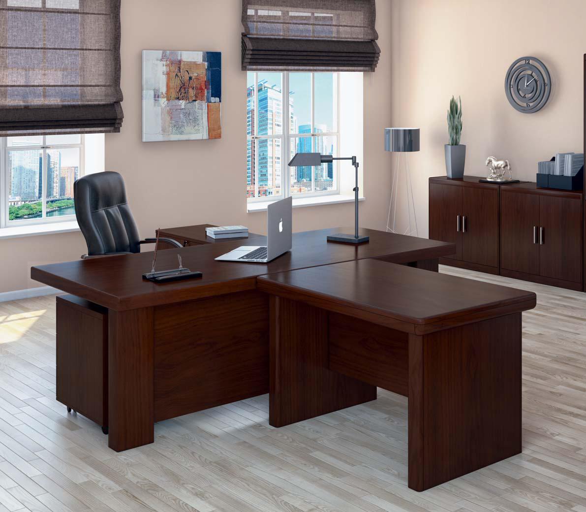 blinds in the office of the head