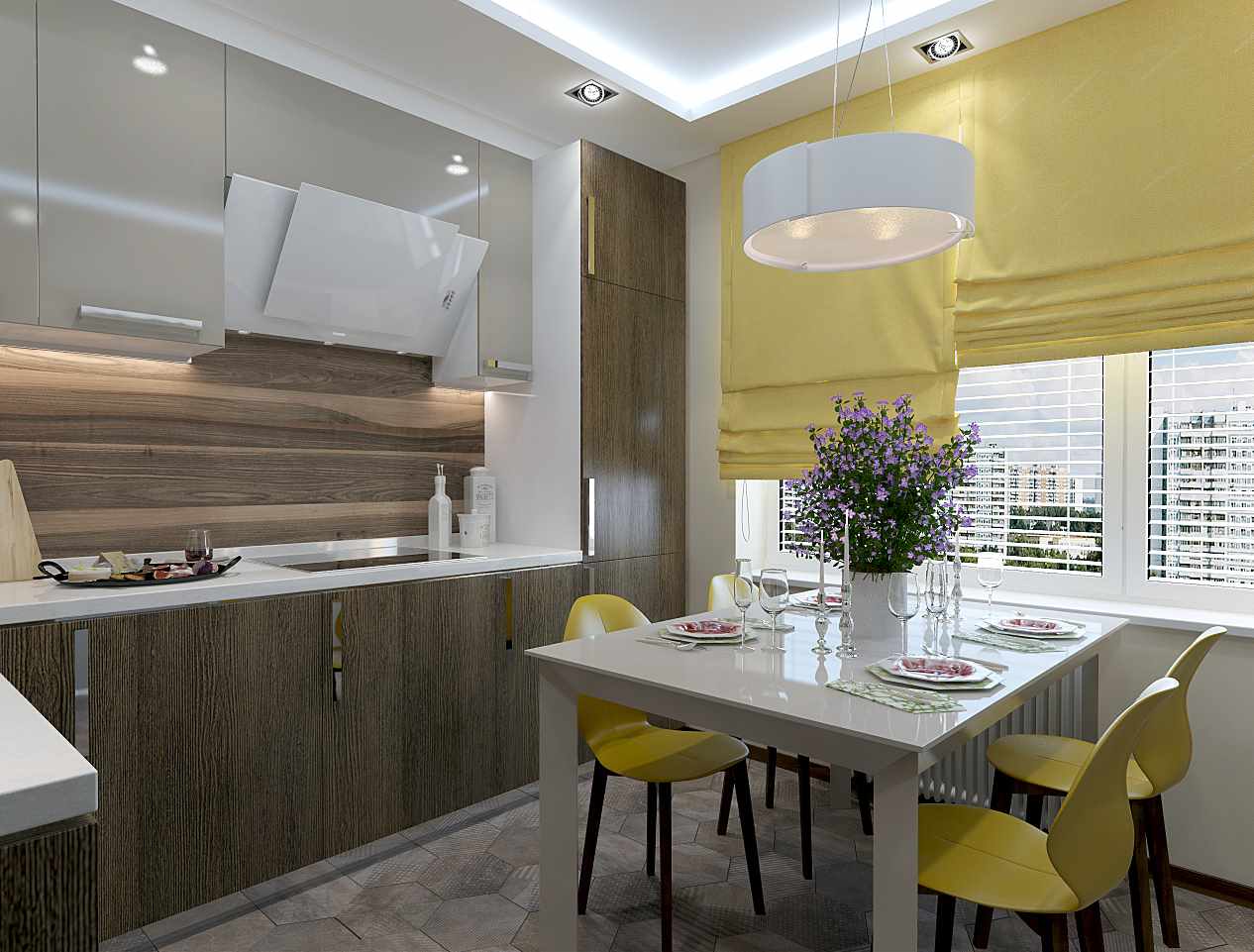 Un exemple d'un beau projet de style de cuisine