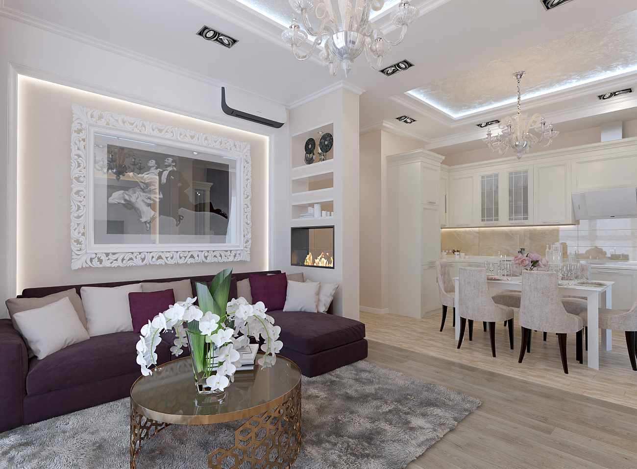 exemple d'un projet de conception de salle à manger dynamique